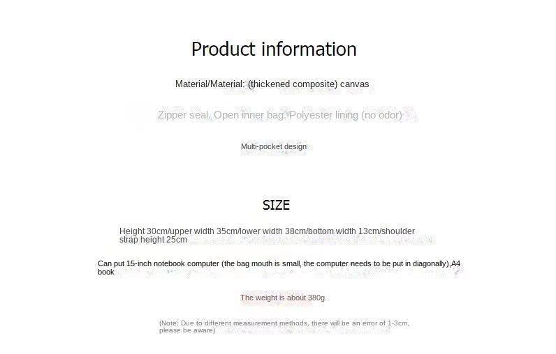 Large Capacity Canvas Solid Letter Tote Bag Versatile Handbag for Commuter Work Student Class Underarm Women's Bag shopping bag