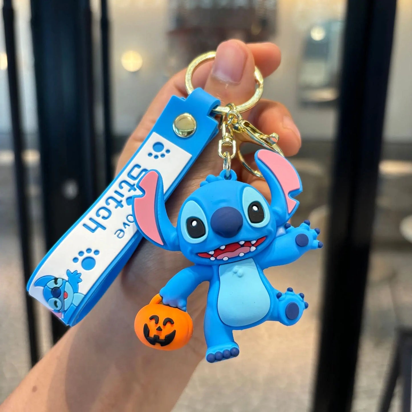 Wholesale Anime Disney Keychain Mickey Mouse Minnie Lilo & Stitch New Cartoon Keyring Key Chain Car Pendant Kids Toys Gifts