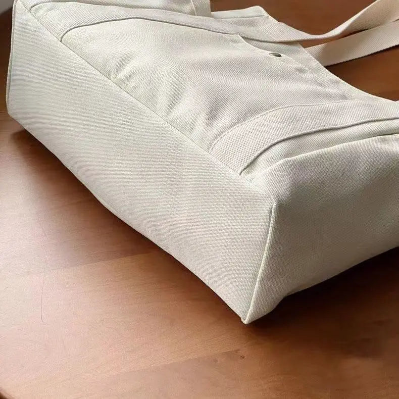 Large Capacity Canvas Solid Letter Tote Bag Versatile Handbag for Commuter Work Student Class Underarm Women's Bag shopping bag