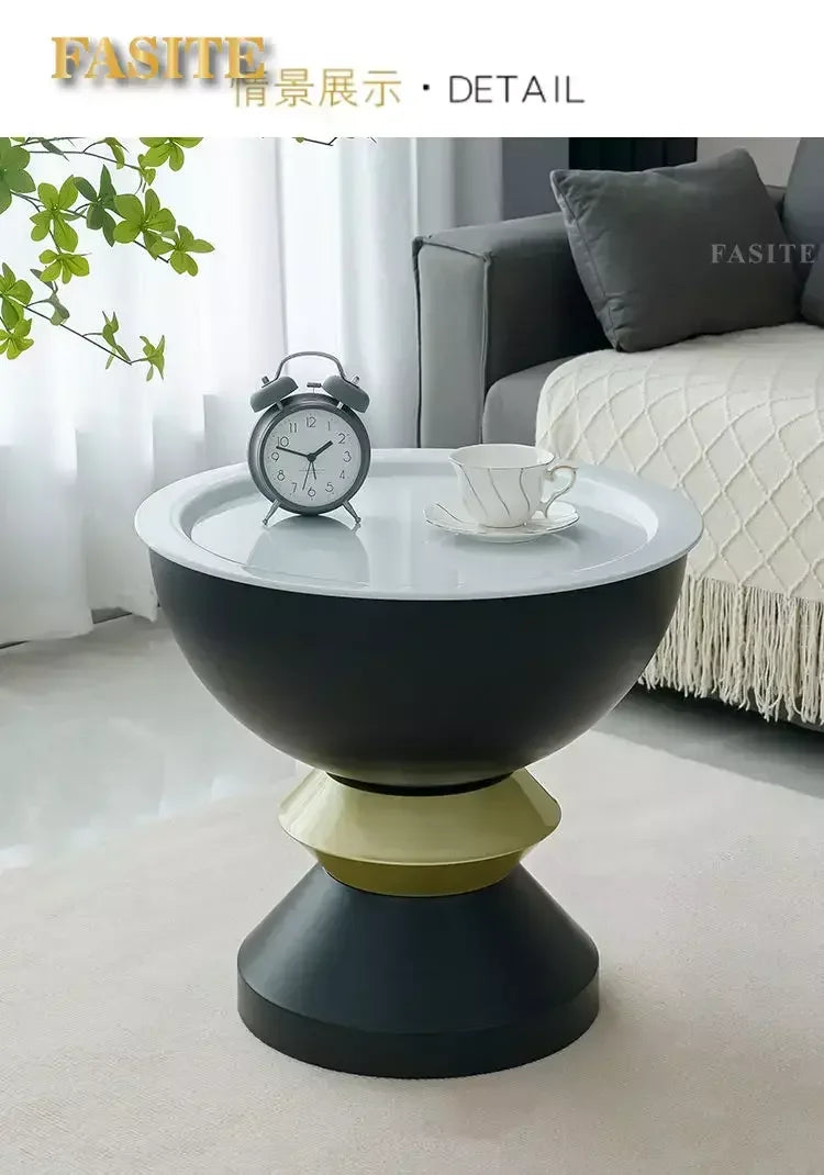 HighQuality Light Luxury Coffee Tables Living Room Furniture Bedside Table Modern Simple Large Storage Curved Shape onsale
