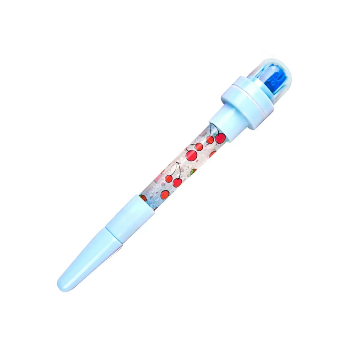 5 In 1 Children Cute Multifunctional Bubble Roller Seal Ballpoint Pen with Light Funny Magic Pen Children's Stationery Girl