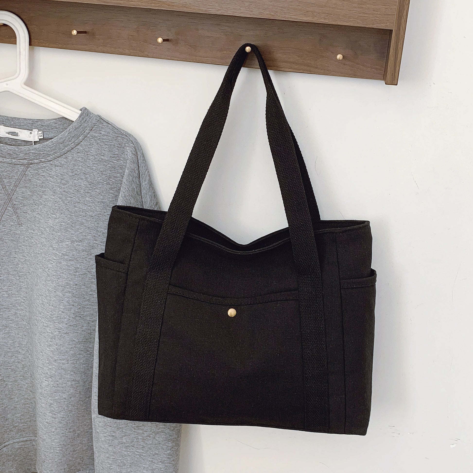 Large Capacity Bags for Work Commuting Carrying Bag College Style Student Outfit Book Shoulder Bag Shopping Bag