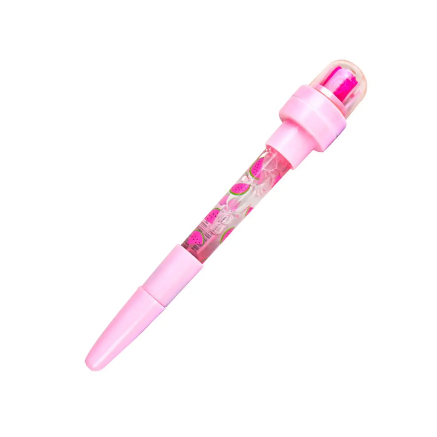 5 In 1 Children Cute Multifunctional Bubble Roller Seal Ballpoint Pen with Light Funny Magic Pen Children's Stationery Girl