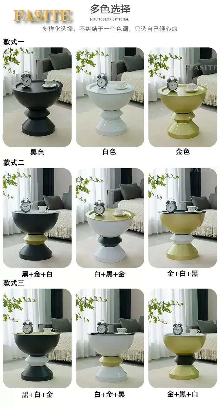 HighQuality Light Luxury Coffee Tables Living Room Furniture Bedside Table Modern Simple Large Storage Curved Shape onsale