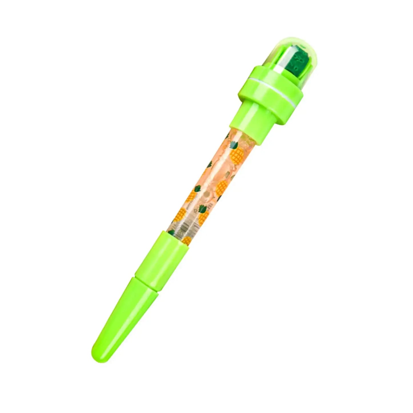 5 In 1 Children Cute Multifunctional Bubble Roller Seal Ballpoint Pen with Light Funny Magic Pen Children's Stationery Girl