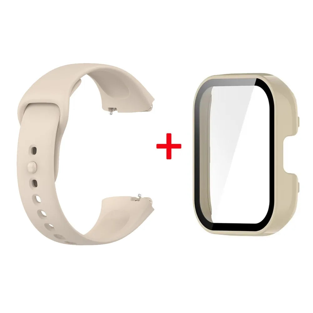 Silicone Strap+Case for Xiaomi Redmi Watch 3 Active band smartwatch Accessories Sport Bracelet For Redmi watch3 Active/Lite Case