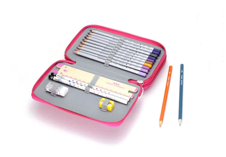 32/48/72 Holes Pencil Case for Colored Pencils Multifunction Large Capacity Art Drawing Pen Storage Bag School Stationery