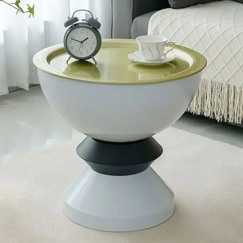 HighQuality Light Luxury Coffee Tables Living Room Furniture Bedside Table Modern Simple Large Storage Curved Shape onsale