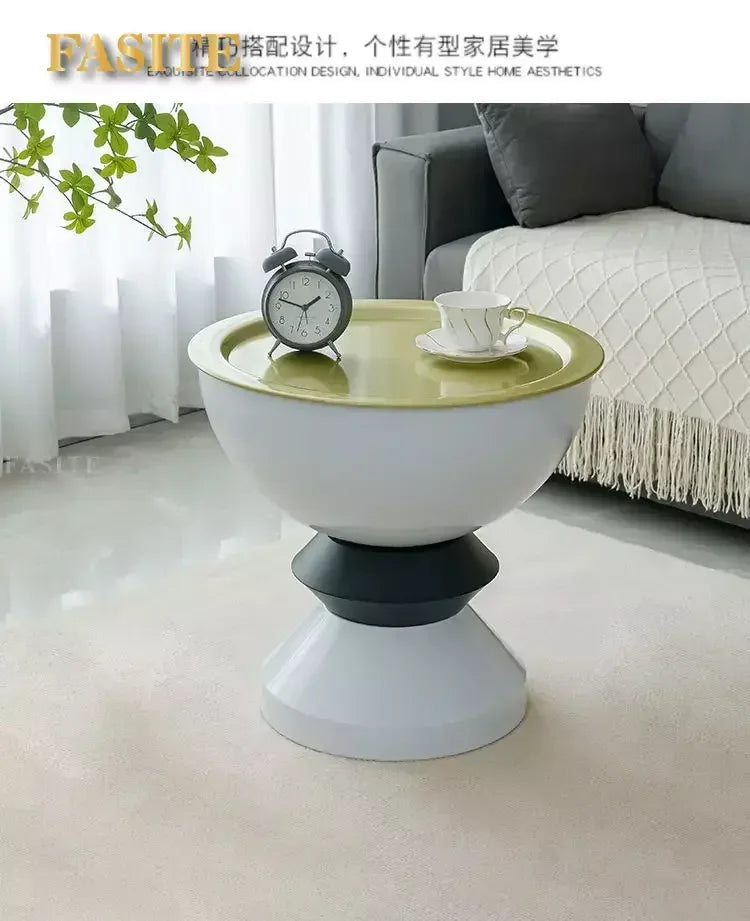 HighQuality Light Luxury Coffee Tables Living Room Furniture Bedside Table Modern Simple Large Storage Curved Shape onsale