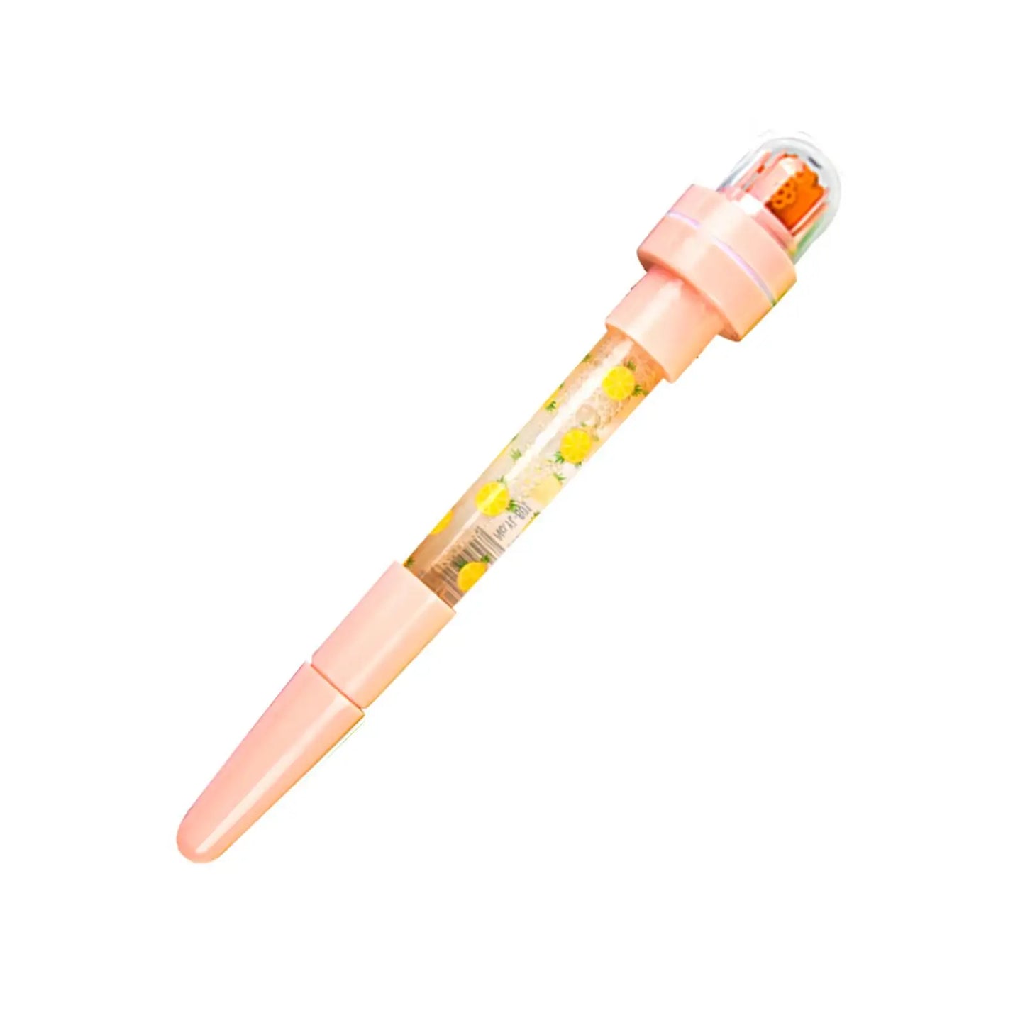 5 In 1 Children Cute Multifunctional Bubble Roller Seal Ballpoint Pen with Light Funny Magic Pen Children's Stationery Girl