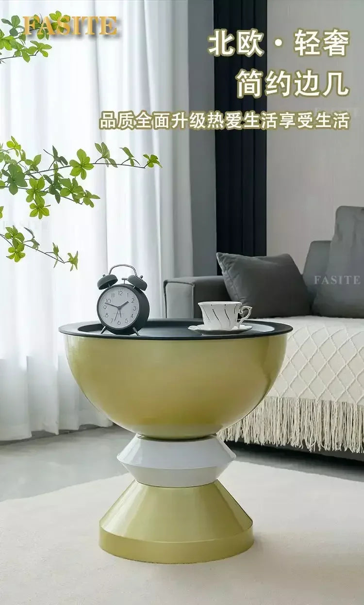 HighQuality Light Luxury Coffee Tables Living Room Furniture Bedside Table Modern Simple Large Storage Curved Shape onsale