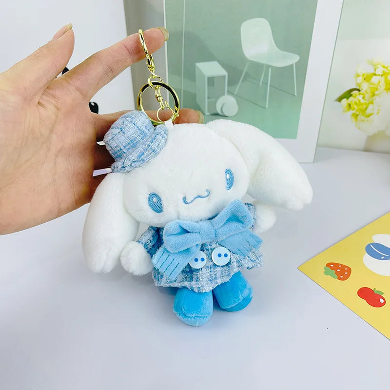 Sanrioed Kawaii Hello Kitty Kuromi Plush Doll Toys Pendant Cute Plush Keychain Bag Pendant Christmas Gifts12Cm