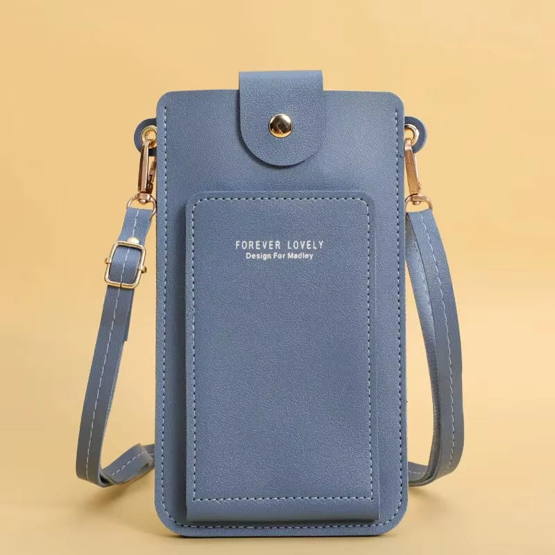 Women Bags Soft Leather Wallets Touch Screen Cell Phone Purse Crossbody Shoulder Strap Handbag for Female Cheap Women'S Bags