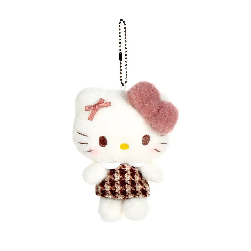 Sanrioed Kawaii Hello Kitty Kuromi Plush Doll Toys Pendant Cute Plush Keychain Bag Pendant Christmas Gifts12Cm