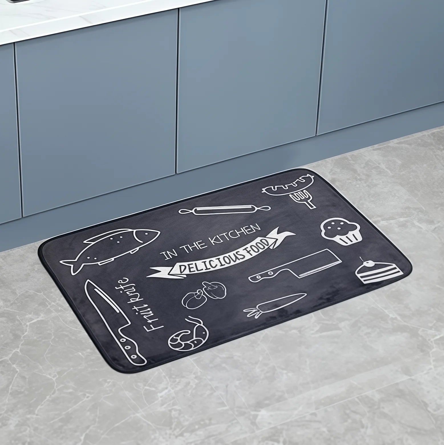 American Country Kitchen Floor Mats Non-Slip Absorbent Blessing Decorative Aisle Sink Carpet Home Decoration
