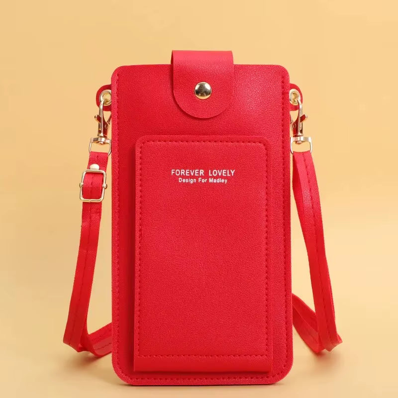 Women Bags Soft Leather Wallets Touch Screen Cell Phone Purse Crossbody Shoulder Strap Handbag for Female Cheap Women'S Bags