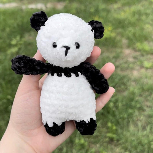 Mini Velvet Teddy Bears & Panda Bear, Handmade Stuffed Animal Plush, Keychain Charms, Soft Cuddly Woodland Creature